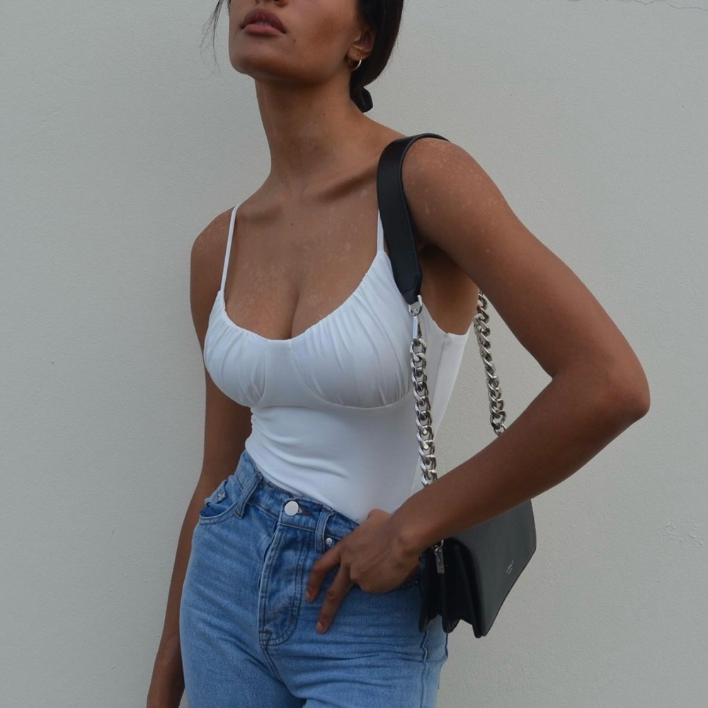 Princess Polly Levey Bodysuit White